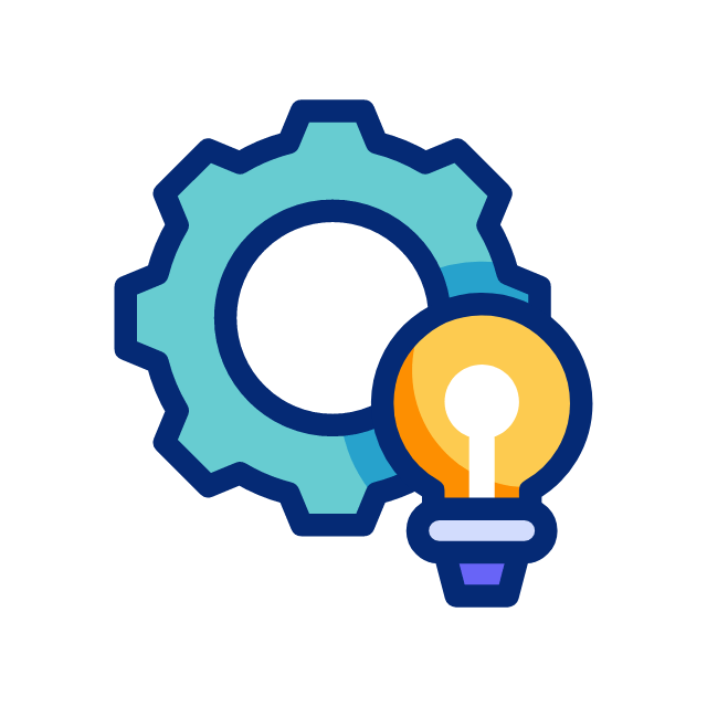 logo d'un projet représentant des rouages et une ampoule